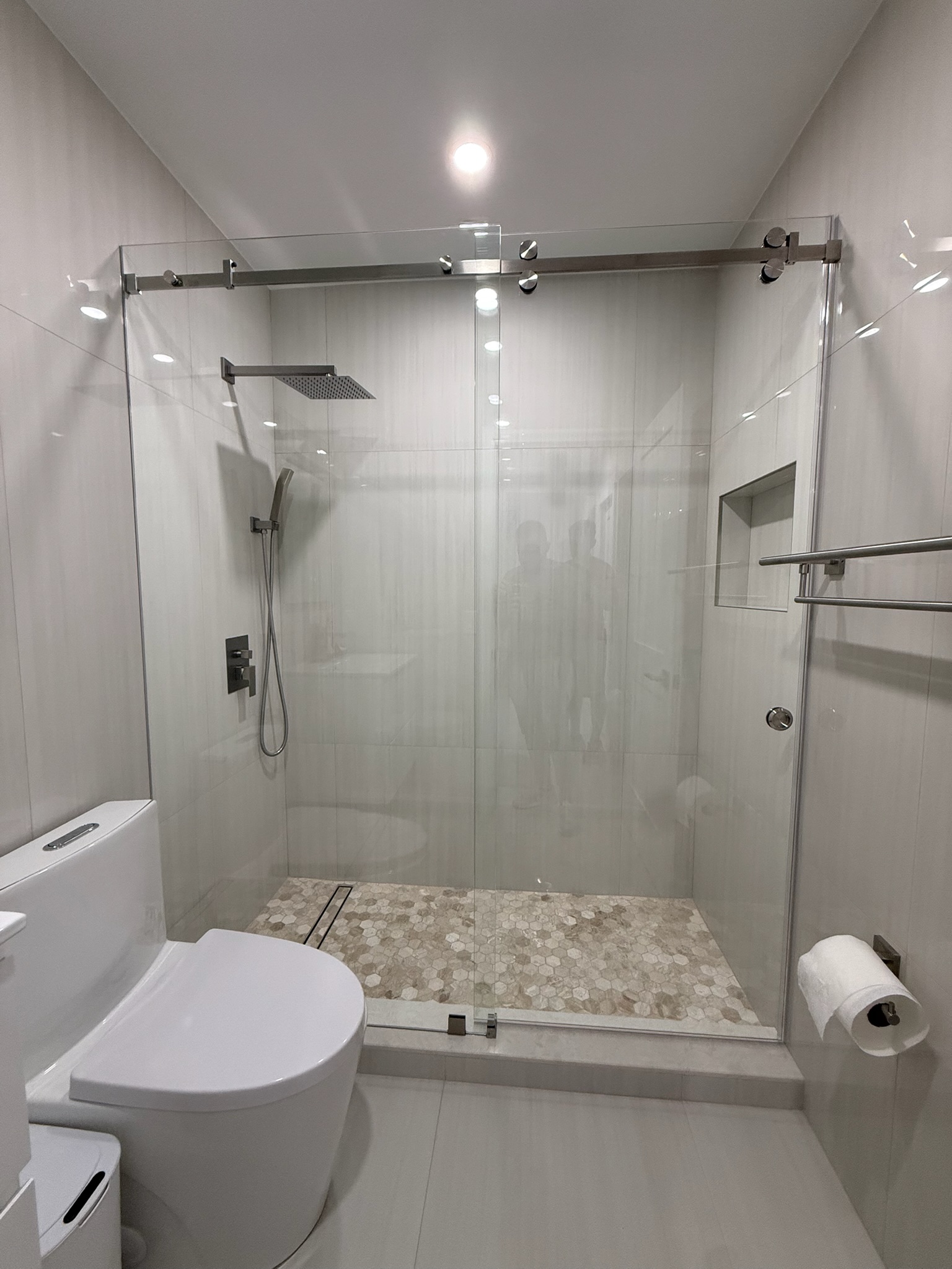 Bathroom Glass Shower project by Worldwide Floors Corp in Miami-Dade or Broward