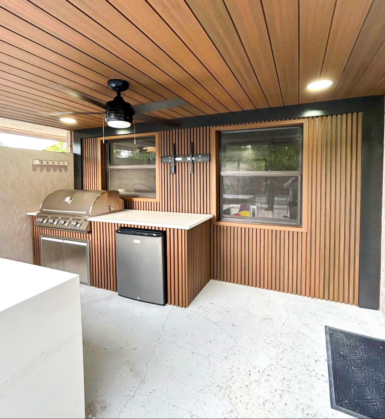 Outdoor Kitchen & Slat Wall project by Worldwide Floors Corp in Miami-Dade or Broward