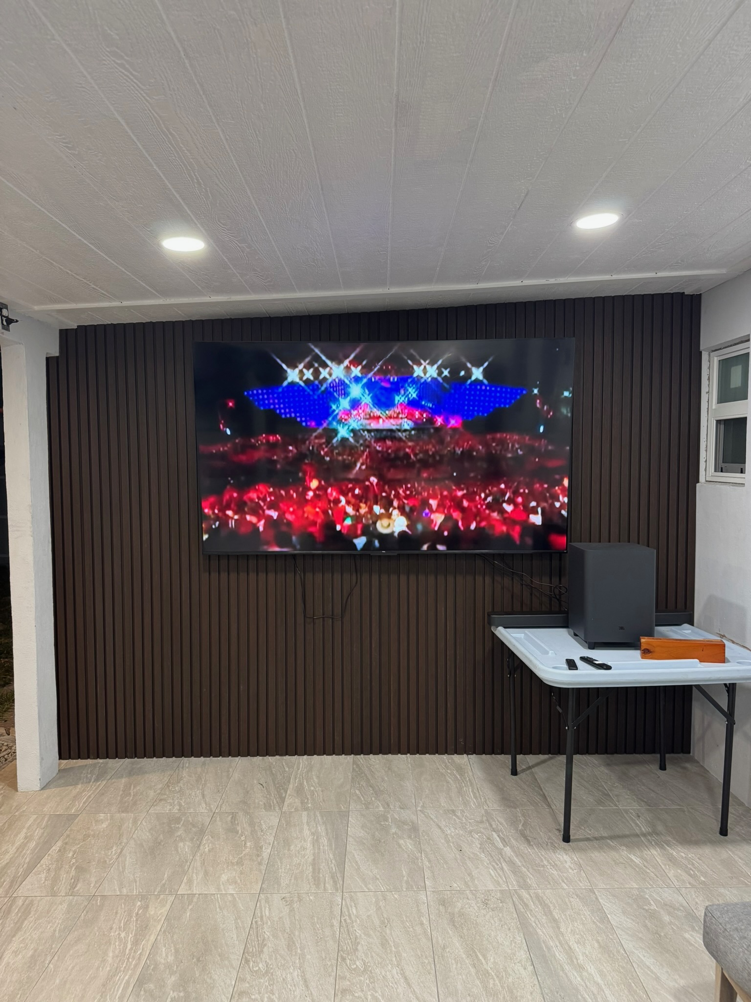 Outdoor TV Wall project by Worldwide Floors Corp in Miami-Dade or Broward