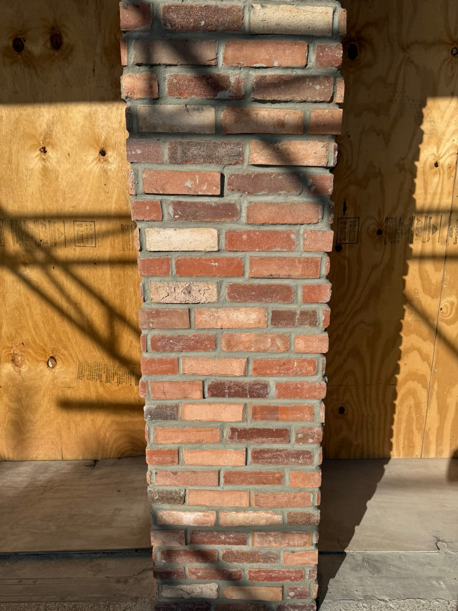 Brick Column Build project by Worldwide Floors Corp in Miami-Dade or Broward